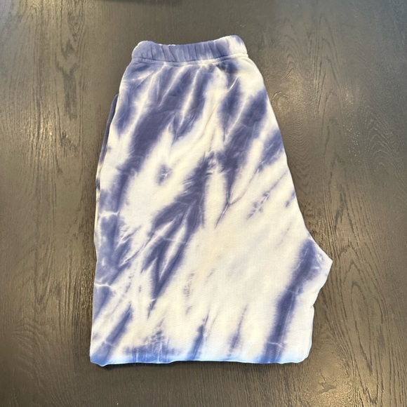 Men’s Les Tien Navy Blue & Ivory Tie Dye Sweatpants - Picture 5 of 10